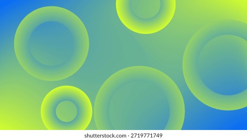 Abstrakter Hintergrund mit Aqua und gelben Kreisen Farbverlauf-Design