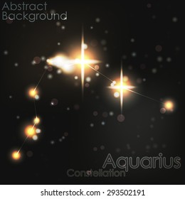 Abstract background with Aquarius constellation