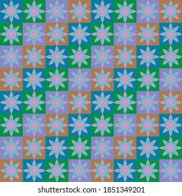 Abstrakter Hintergrund im arabischen, islamischen, orientalischen Stil. Weiche Farben, gefliester Stil. Nahtlose sich wiederholende Muster und Ornamente. Blumenhintergrund aus Papier. Vektorgrafik.