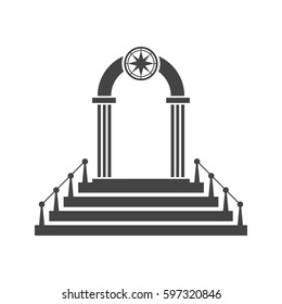 Abstract background - arch silhouette. Arch icon.