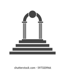 Abstract background - arch silhouette. Arch icon.