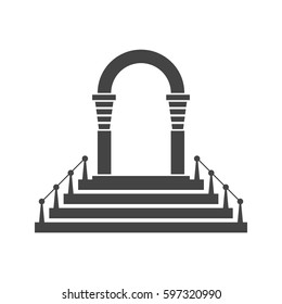 Abstract background - arch silhouette. Arch icon.