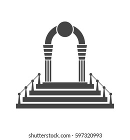 Abstract background - arch silhouette. Arch icon.