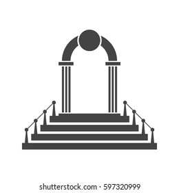 Abstract background - arch silhouette. Arch icon.