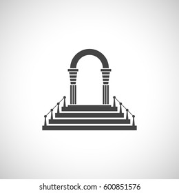 Abstract background - arch silhouette. Arch icon.
