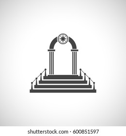 Abstract background - arch silhouette. Arch icon.