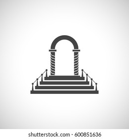 Abstract background - arch silhouette. Arch icon.