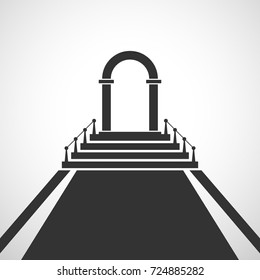 Abstract background - arch silhouette. Arch icon.