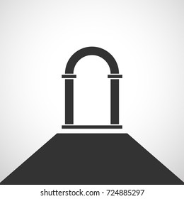 Abstract background - arch silhouette. Arch icon.