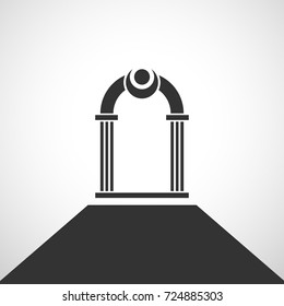 Abstract background - arch silhouette. Arch icon.
