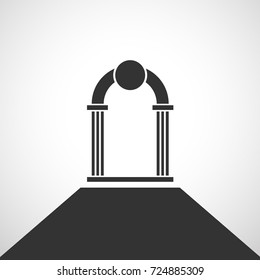 Abstract background - arch silhouette. Arch icon.