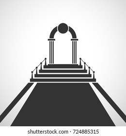 Abstract background - arch silhouette. Arch icon.