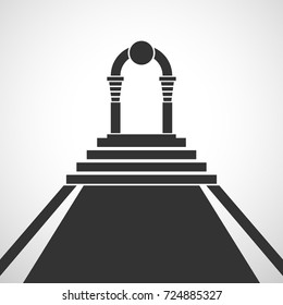 Abstract background - arch silhouette. Arch icon.