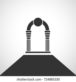 Abstract background - arch silhouette. Arch icon.