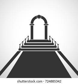 Abstract background - arch silhouette. Arch icon.