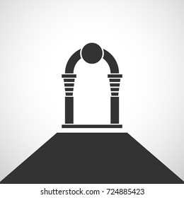 Abstract background - arch silhouette. Arch icon.