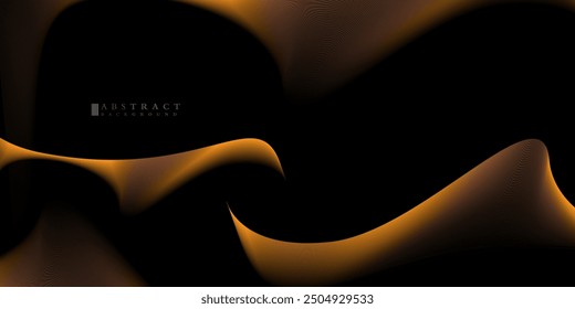 abstract background of arches and gold lines on a black background. abstract fantasy