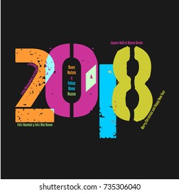 Abstract background for the arrival of new year 2018