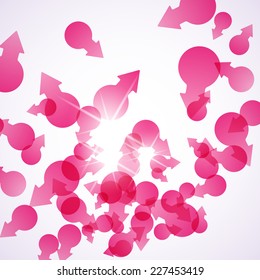 abstract background: arrow