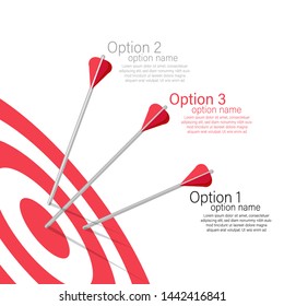 abstract background arrow put in target concept successfully or achieve goal.