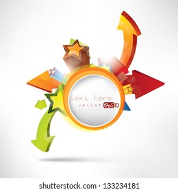 Abstract background with arrows