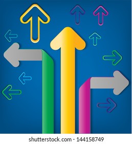 Abstract background with arrows.