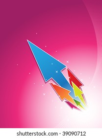 Abstract background with arrows