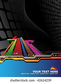 Abstract background with arrows