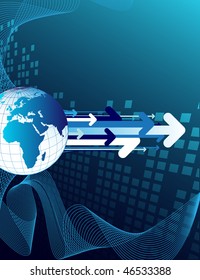 Abstract background with arrows