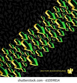Abstract background with arrows.