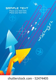 abstract background with arrows, illustration