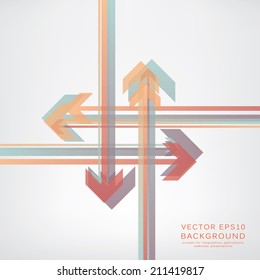 Abstract background with arrows for infographics or presentations. Eps10 vector illustration