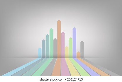 Abstract background of Arrows line 