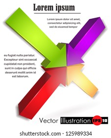 Abstract background with arrows and place for text