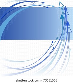 Abstract background with arrows, success.