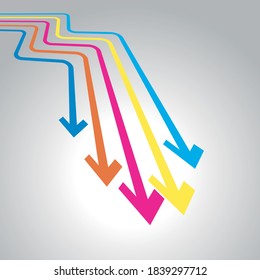 Abstract background with arrows. Vector creation.