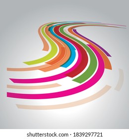 Abstract background with arrows. Vector creation.