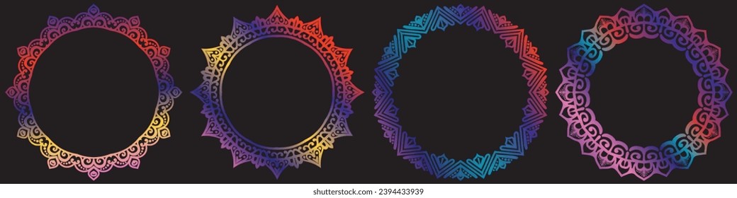 abstrakter Hintergrund Art Circle Design Set.