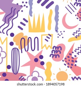 arte de fondo abstracto formas minimalistas ilustración vectorial pintada a mano