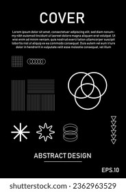abstrakte Hintergrundkunst mit geometrischer Neo-Memphis-Komposition. Konzeptgrafik. WLAN-Elemente und modernes Design.