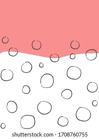 Dibujo vectorial aislado en forma de arte de fondo abstracto. Plantilla de moda para el diseño de papel pintado. Fondo de motivos coloridos. Estilo escandinavo. 