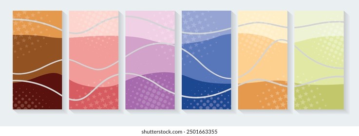 Plantilla de arte de fondo abstracto Diseño de color moderno Brillante Patrón de destello Pop Retro 