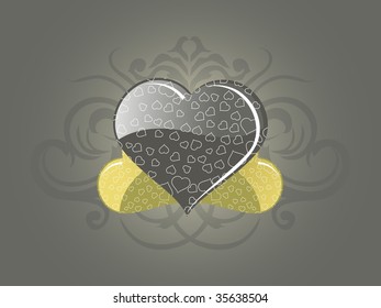 abstract background with artistic design and heart