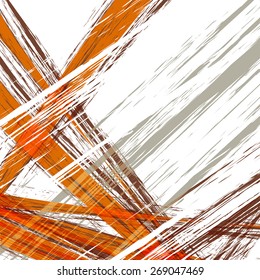 abstract background, artistic lines gray and orange, white background