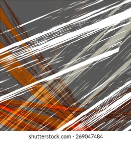 abstract background, artistic lines white and orange