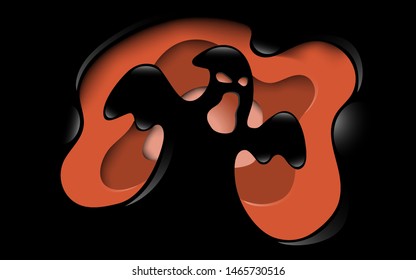 Abstract background, Asphalt monsters ready to scare at Halloween day