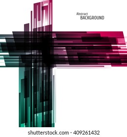 Abstract background. Asymmetry geometric design. Intersection lines. For sport flyer, business poster, report cover. Vector illustration.