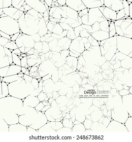 Abstract background with atom, molecule structure.