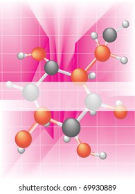 abstract background with atomic structure