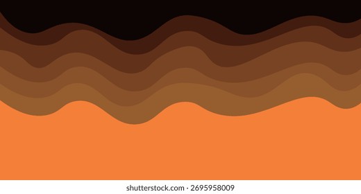 Abstract background with attractive and luxurious orange waves eps10.